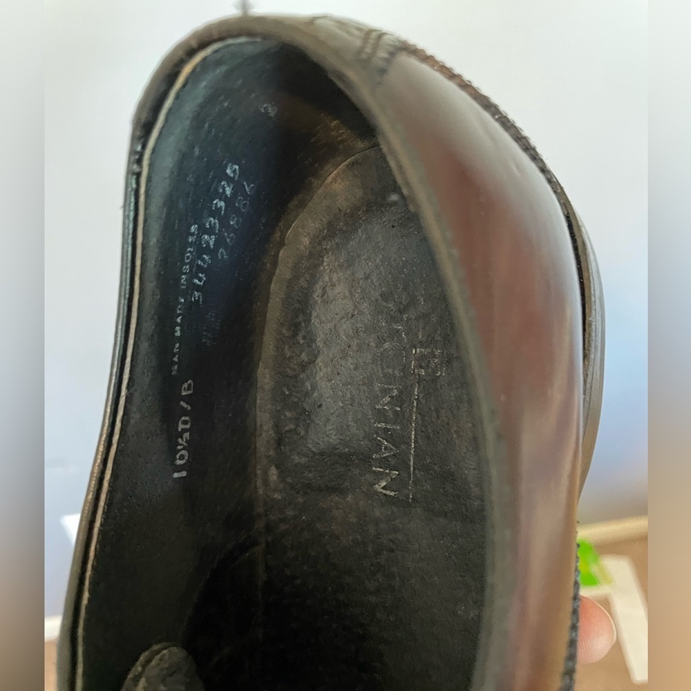 Bostonian VTG mid century men saddle oxfords shoes burgundy & black leather - Picture 3 of 10